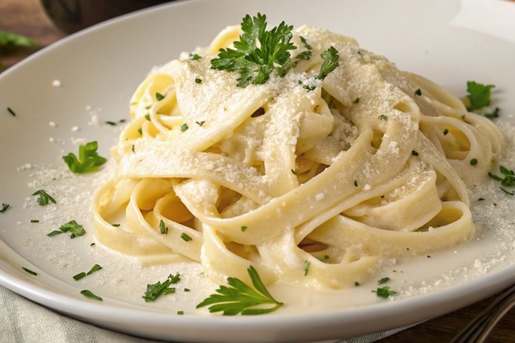 Fettuccine s češnjakom i parmezanom